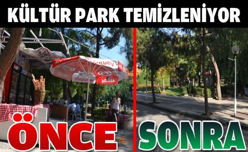 Kültürpark temizleniyor