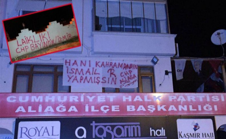 İzmir'de CHP'li gençlerden Kahraman'a tepki yazıları