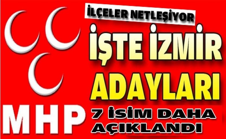 MHP 7 ilçede daha açıkladı