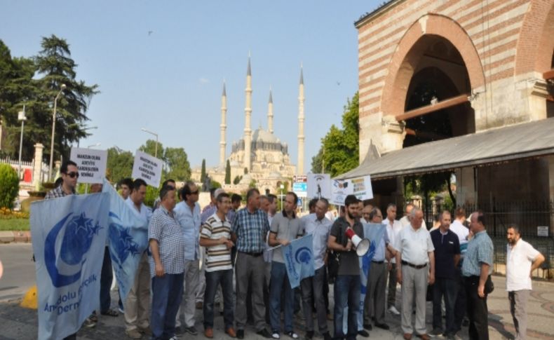 Mısır'daki katliam Edirne'de protesto edildi