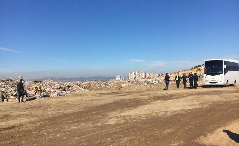 Moloz döküm alanında özel güvenlik önlemleri alındı