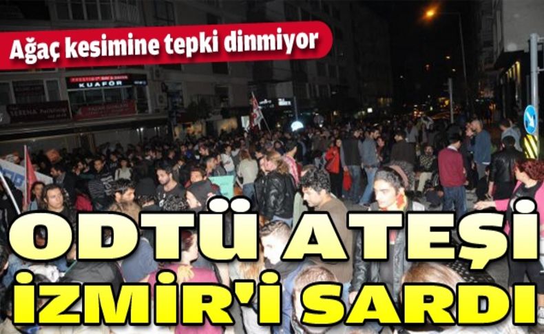 ODTÜ'deki ağaç sökümü İzmir'de protesto edildi