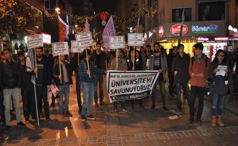 İzmir'de öğrencilerden ODTÜ'ye destek