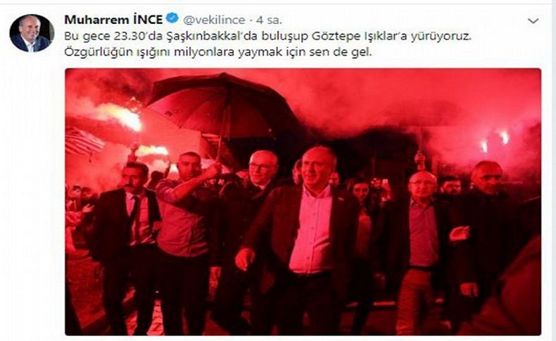 Önce onbinlerle birlikte Göztepe’de miting alanında