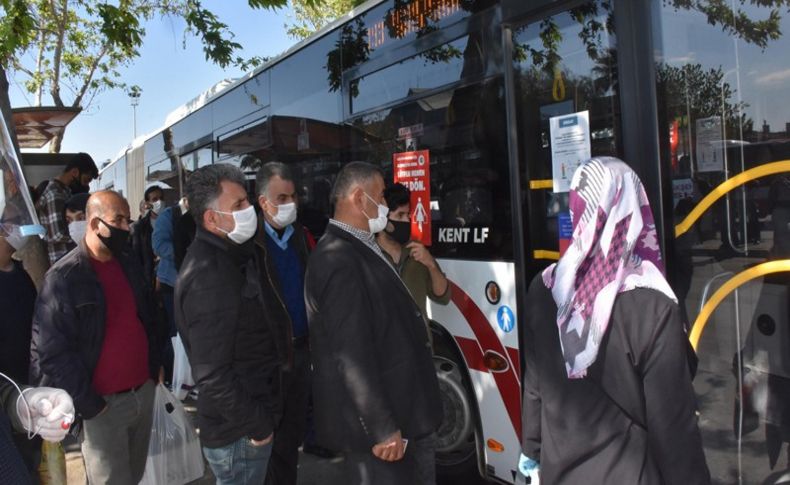 Otobüse binemeyen yolcular ile şoförler tartıştı