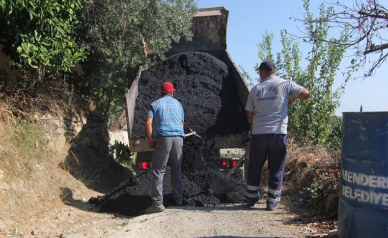 Özdere’de bozuk yollar yenilendi