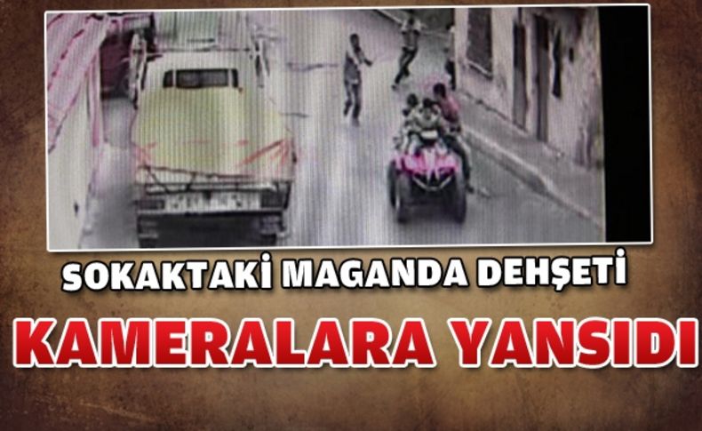 Sokaktaki maganda dehşeti kameralara yansıdı