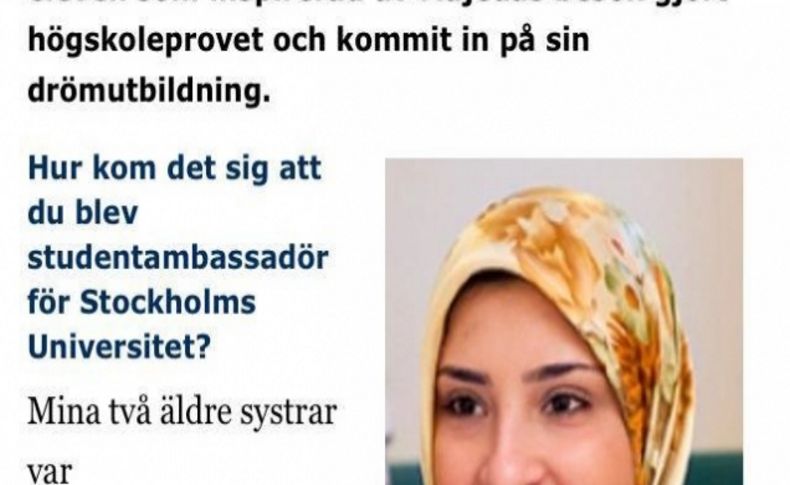 Stockholm Üniversitesi’nden başörtülü tanıtım