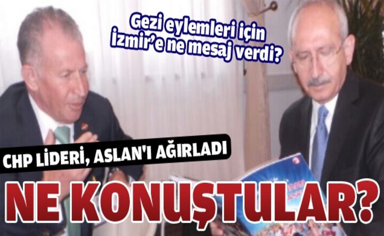 Sürpriz görüşmeyi Aslan, sosyal medyadan duyurdu