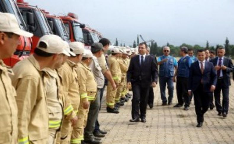 İzmir'de yangınla mücadele sezonu, tatbikatla açıldı