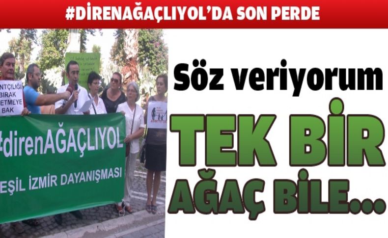 'Tek bir ağaç kesilmeyecek teminatını ben veriyorum'