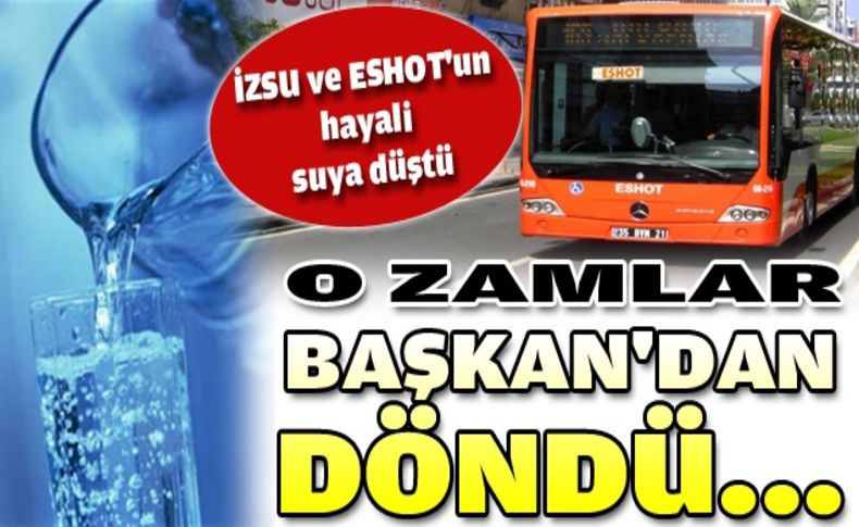 Toplu ulaşıma da suya da zam yok