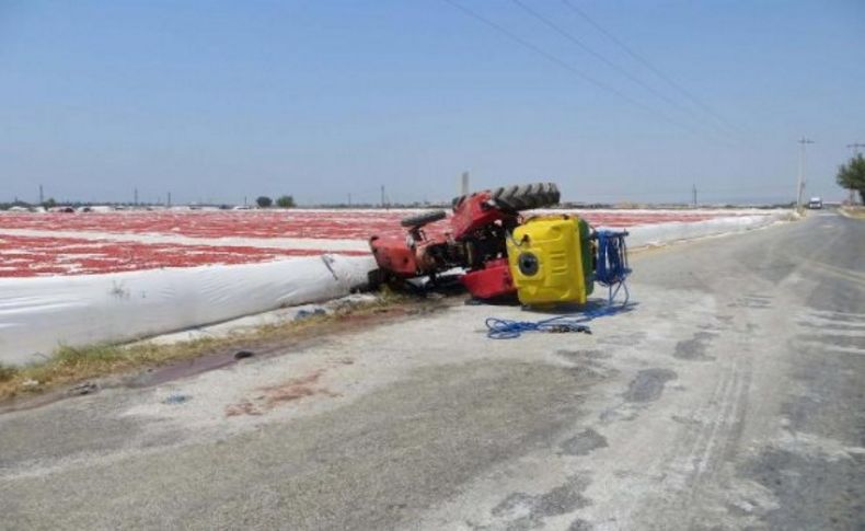 Torbalı'da traktör devrildi: 1 ölü!