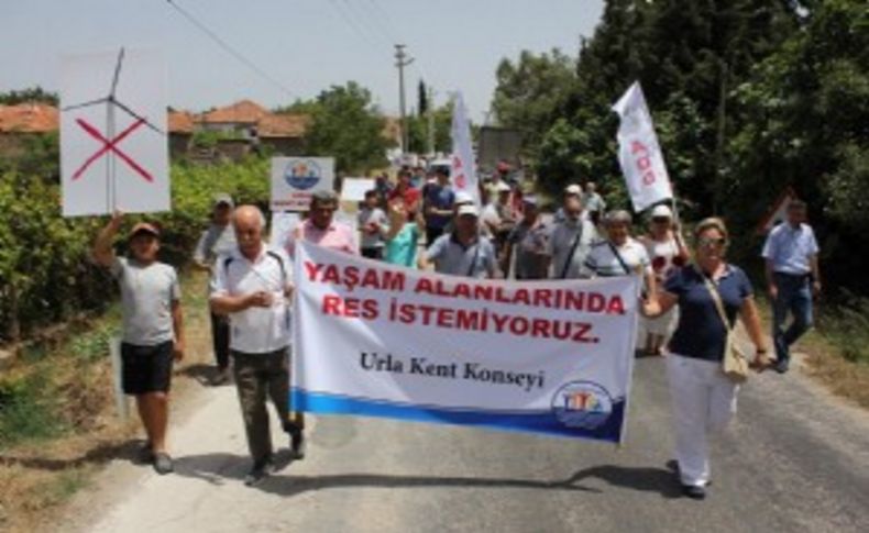 Rüzgar santrali için düzenlenen ÇET toplantısı protesto edildi