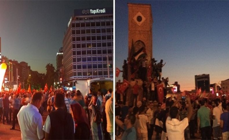 Yüzlerce kişi Kızılay ve Taksim'de toplandı