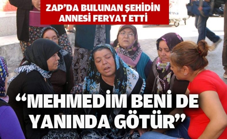 Zap'ta bulunan şehidin annesi feryat etti