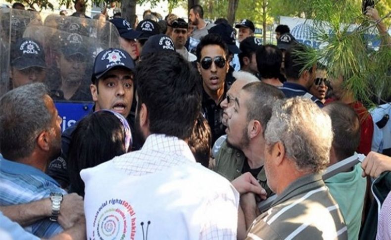 Soma davasını izlemeye gelenlere polis müdahalesi